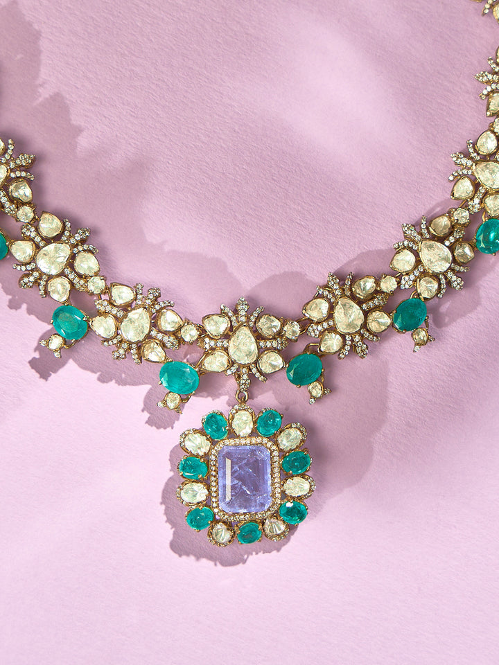 Emerald Pearl Long Necklace