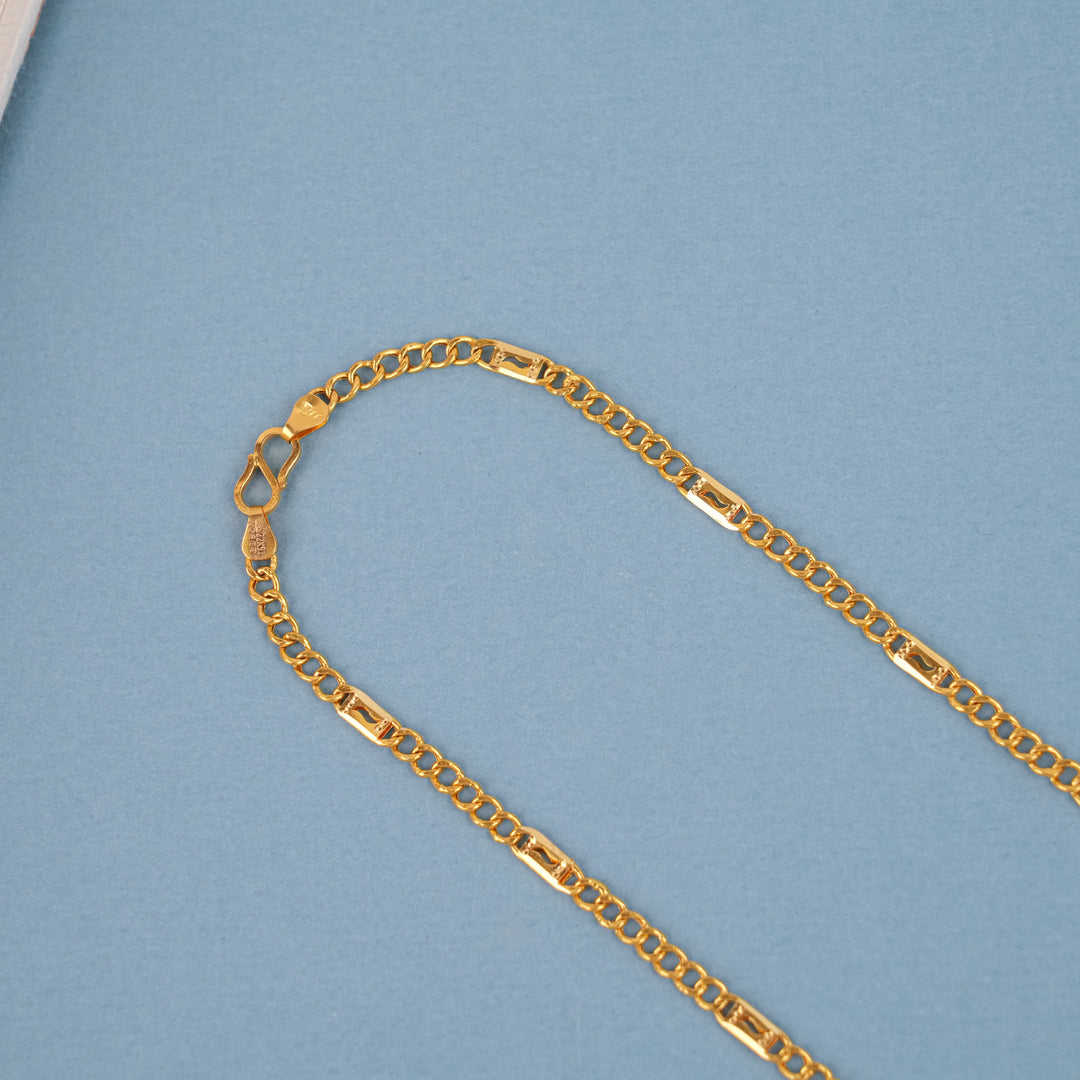 Classic Paper Clip Gold Sachin Chain