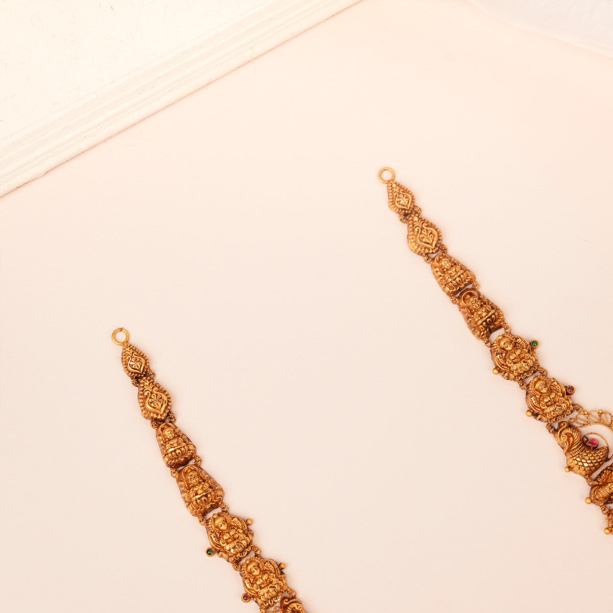 Antique Lakshmi with Peacock Gold Haram