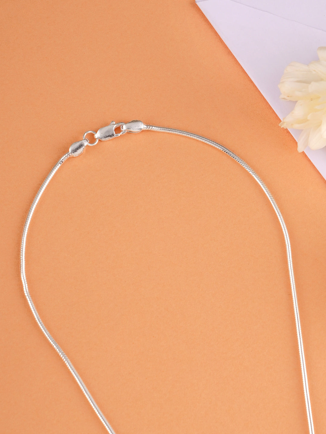 Heart with Tear Drop Pendant in Silver Chain