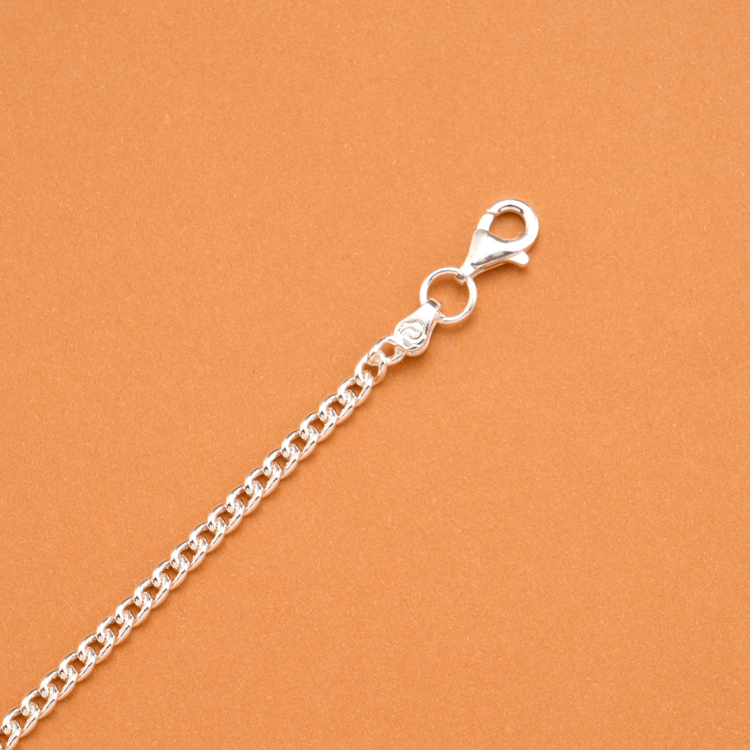 Minimal Watermelon Charm Silver Baby Bracelet
