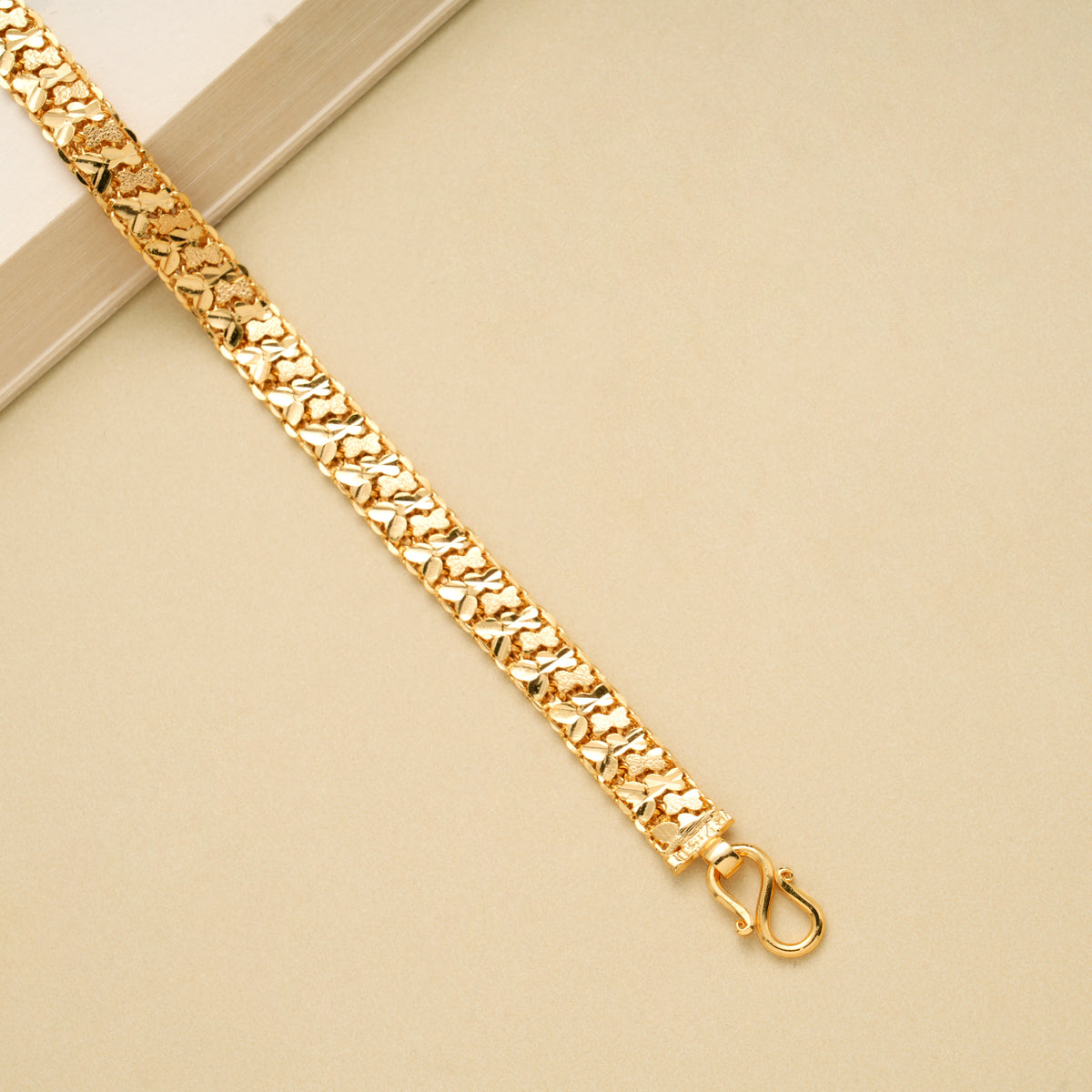 Regal Fancy Design Golden Bracelet for Men