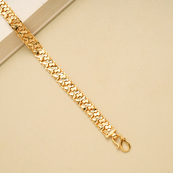 Regal Fancy Design Golden Bracelet for Men
