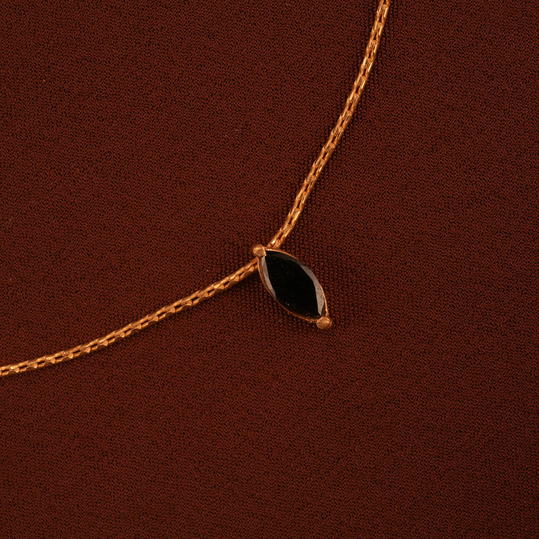 Marquise Black Stone Gold Chain