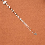 Modern Mini Heart Linked Chain Silver Bracelet