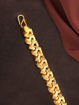 Heavy Link Pattern Gold Bracelet for Men