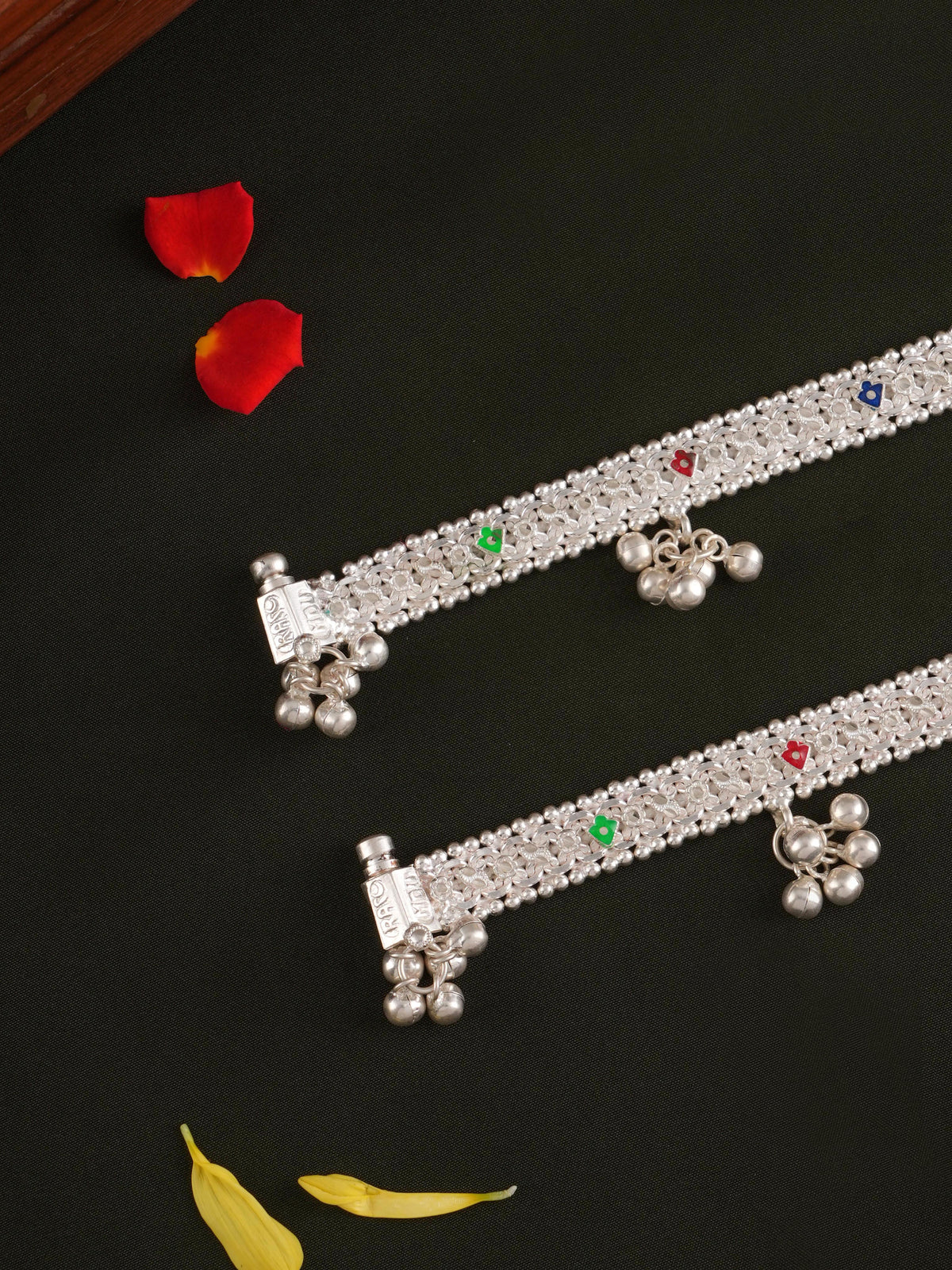 Silver Kushboo Rattle Anklet