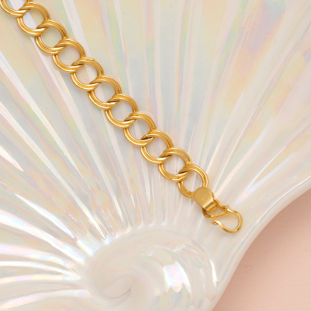 Lotus Link Gold Bracelet for Women