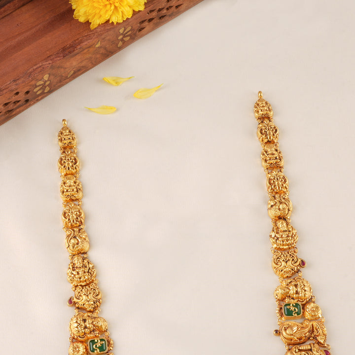 Temple Inspired Lakshmi Gold Haram