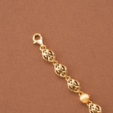 Sun Burst Pattern Gold Plated Casting Bracelet