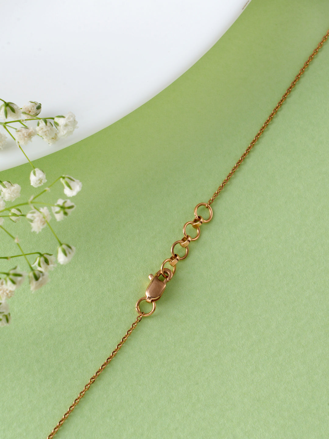 Twin  Infinity diamond rose gold Chain