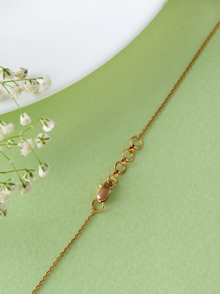 Twin  Infinity diamond rose gold Chain