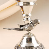 Peacock and Parrot Antique Silver Vilakku