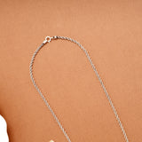 Traditional Twisted Rope Women’s Silver Chain