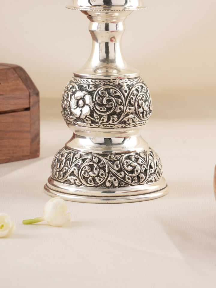 Peacock Motif Floral Engraved Samai