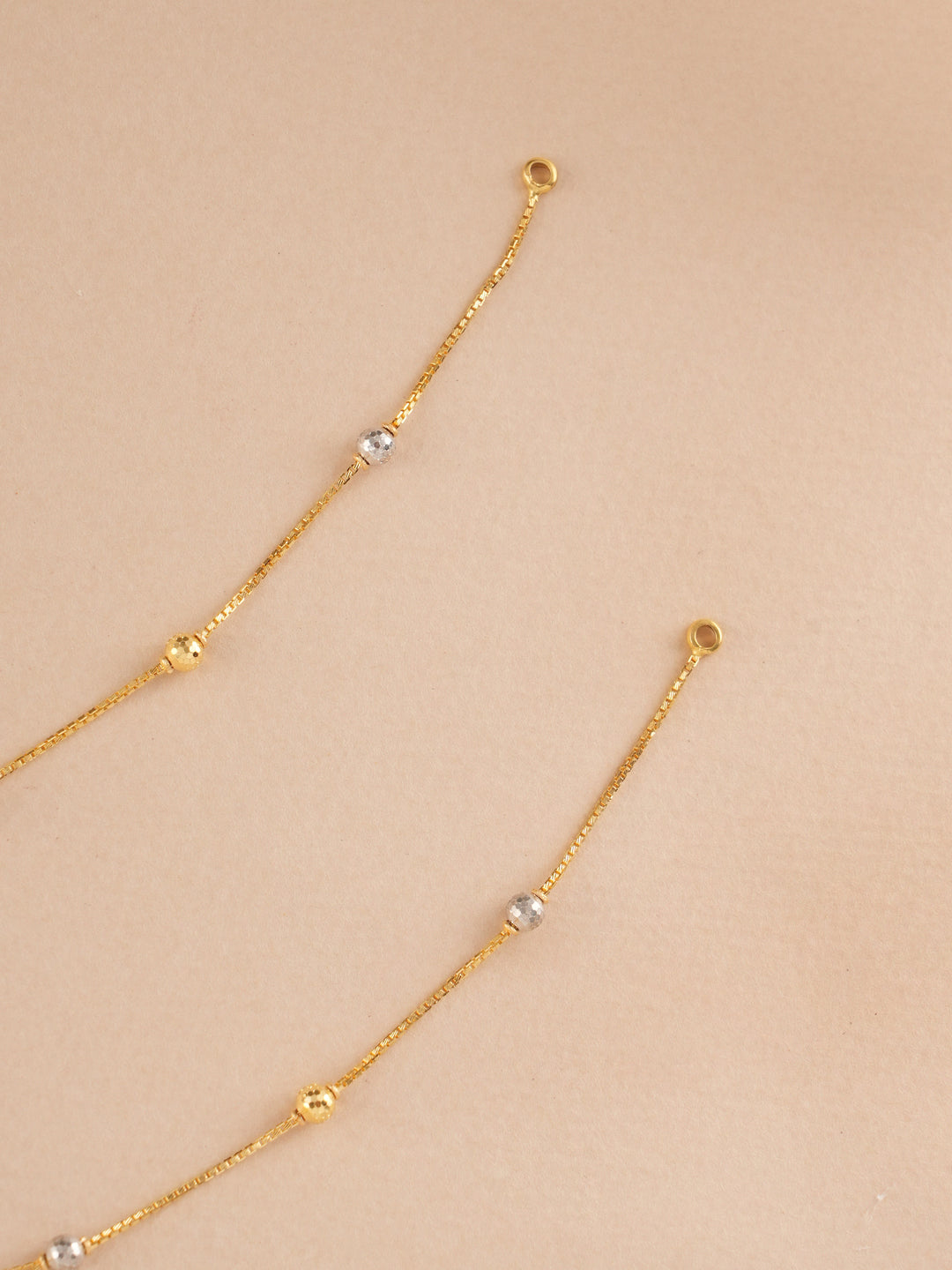 Dual Toned Ball Gold Anklet