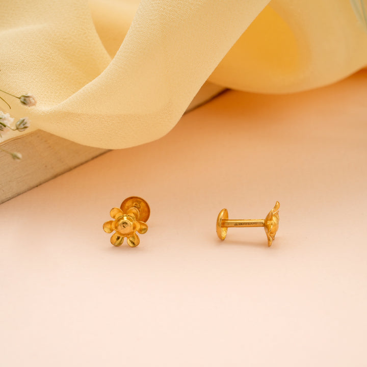 Little Blossom Simple Gold Stud