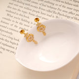 White Stone with Lakshmi Golden Necklace Set