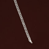 Stylish Curb Link Silver Bracelet