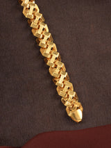 Heavy Link Pattern Gold Bracelet for Men