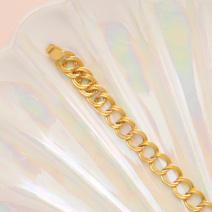 Lotus Link Gold Bracelet for Women