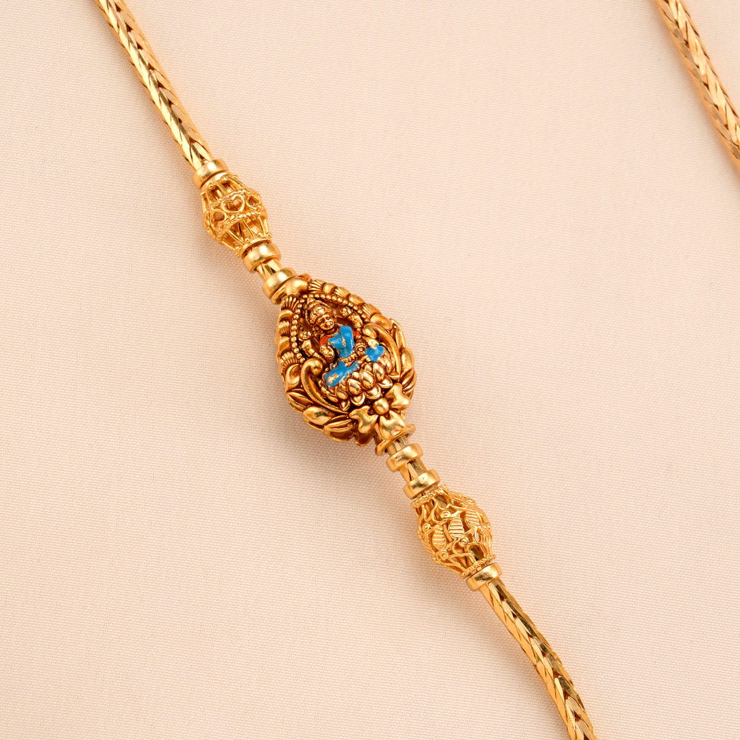 Radiant Lakshmi Gold Plated Mugappu Chain