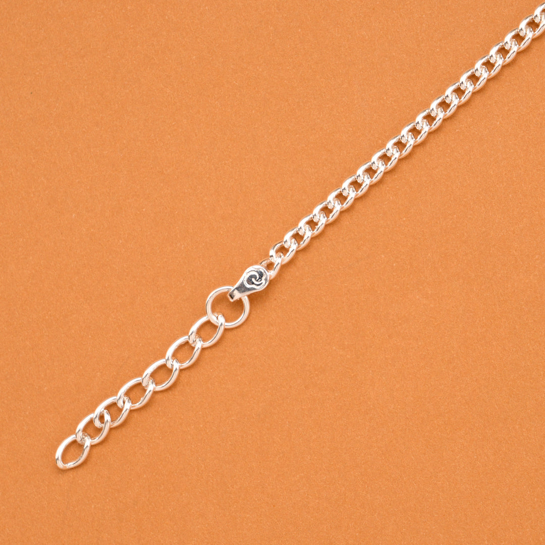 Minimal Watermelon Charm Silver Baby Bracelet