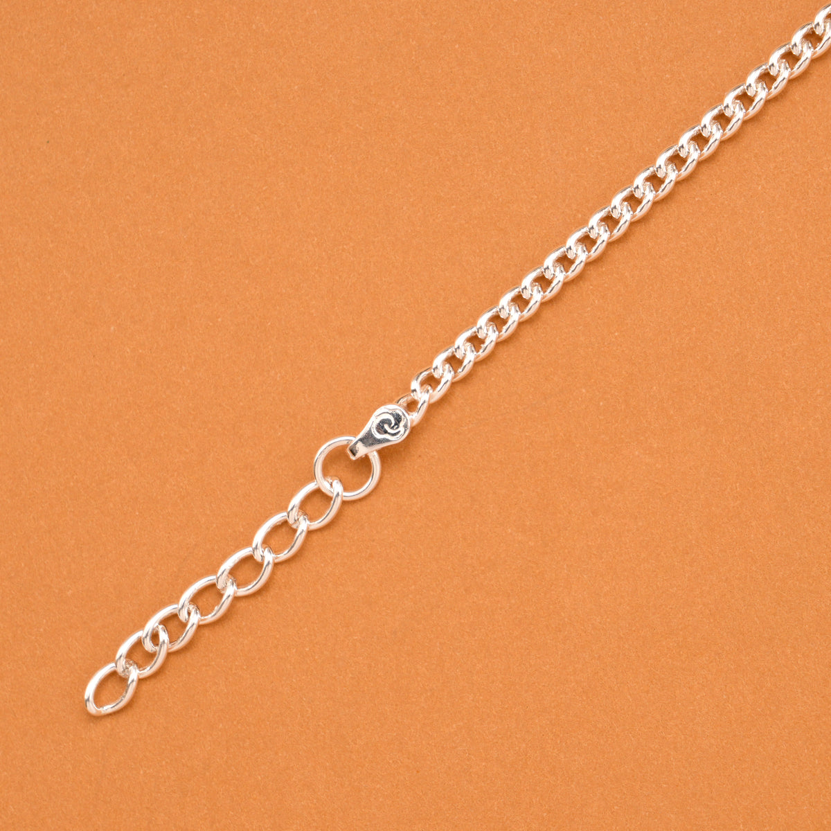 Minimal Watermelon Charm Silver Baby Bracelet