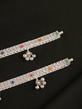 Silver Kushboo Rattle Anklet