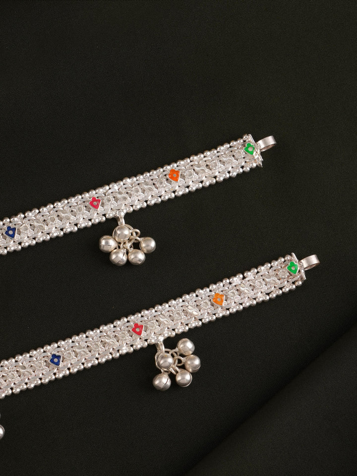 Silver Kushboo Rattle Anklet