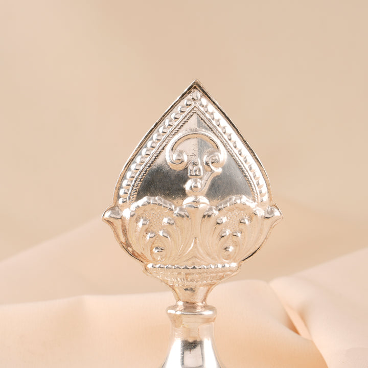 Minimalist Silver Murugan Vel Idol