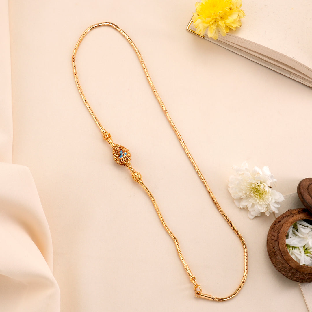 Radiant Lakshmi Gold Plated Mugappu Chain