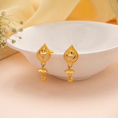 Elite Teardrop Design with Gold Drops Earrings