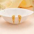 Modern Gold Shield Shape Earrings