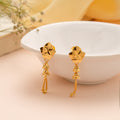 Regal Gold Dual Jimiki with Drop  Stud