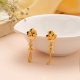 Regal Gold Dual Jimiki with Drop  Stud
