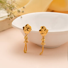 Regal Gold Dual Jimiki with Drop  Stud