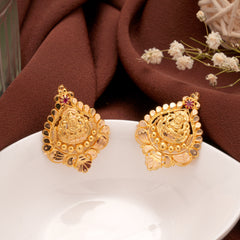 Heritage Gold Lakshmi Temple Earrings