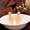 Cute Floral with Umbrella Drop Gold Jhumka