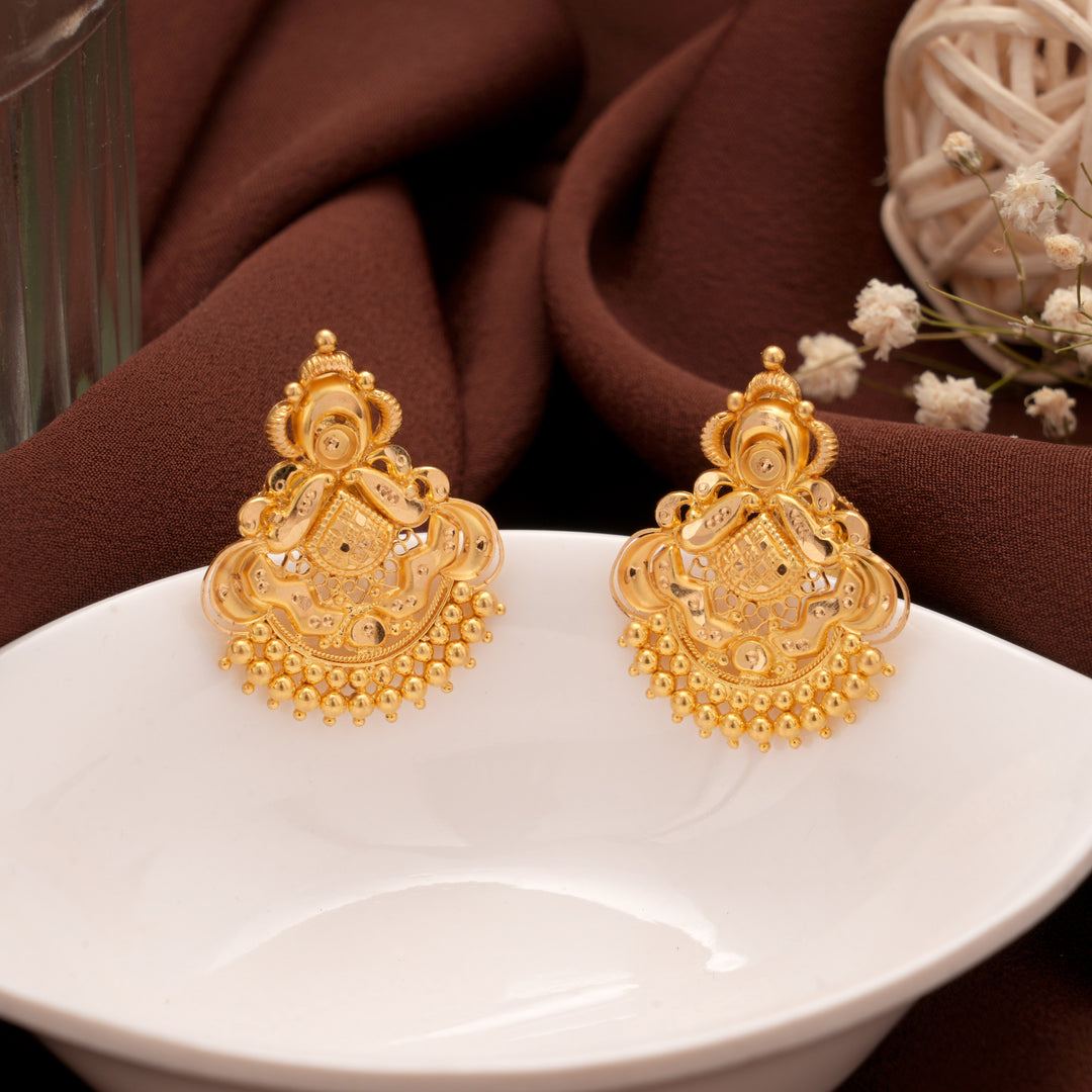 Ethnic Bold Chand Bali Gold Earrings