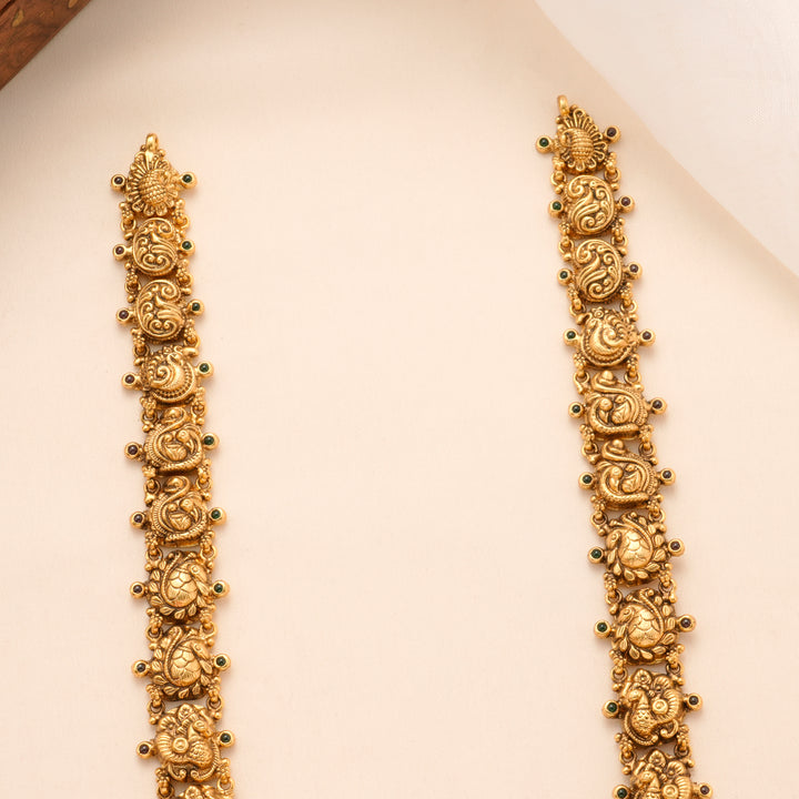 Round Shape Lakshmi with Peacock Haram