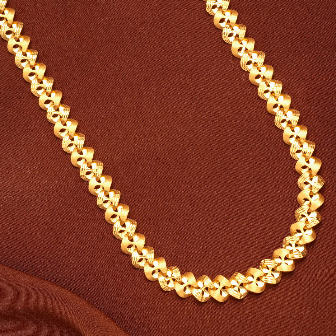 Modern Solid Pattern Gold Chain