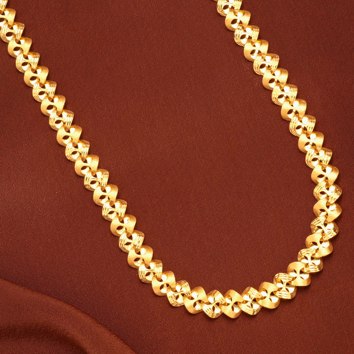 Modern Solid Pattern Gold Chain