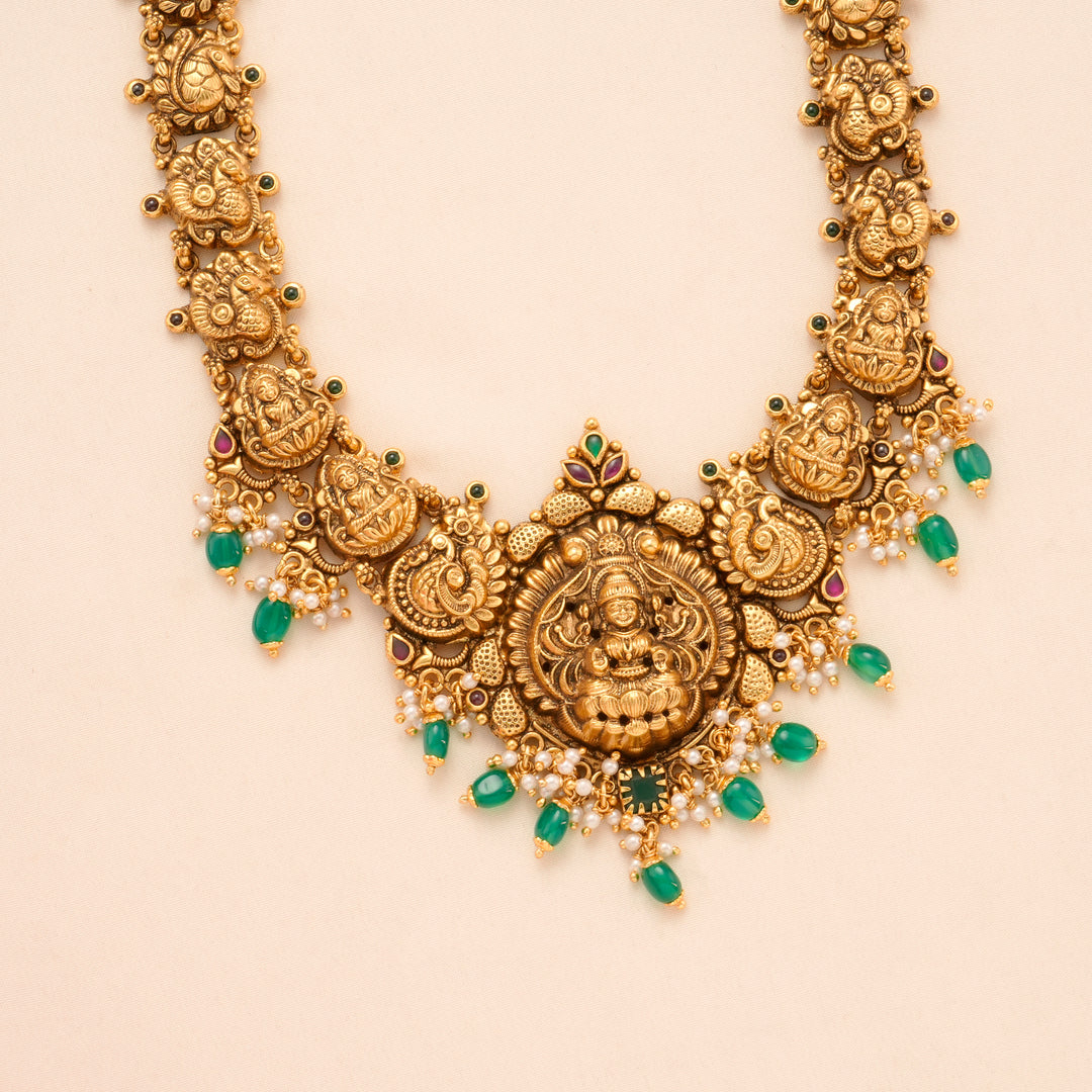 Round Shape Lakshmi with Peacock Haram