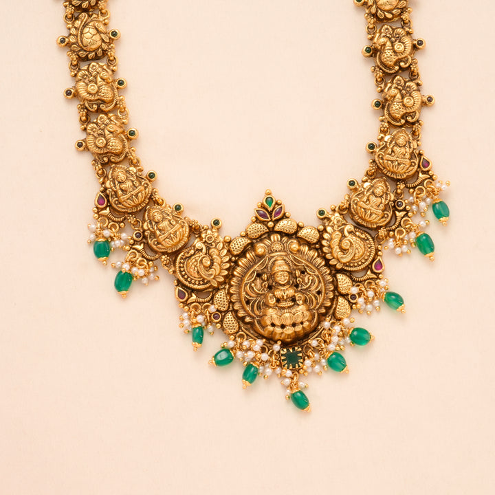 Round Shape Lakshmi with Peacock Haram