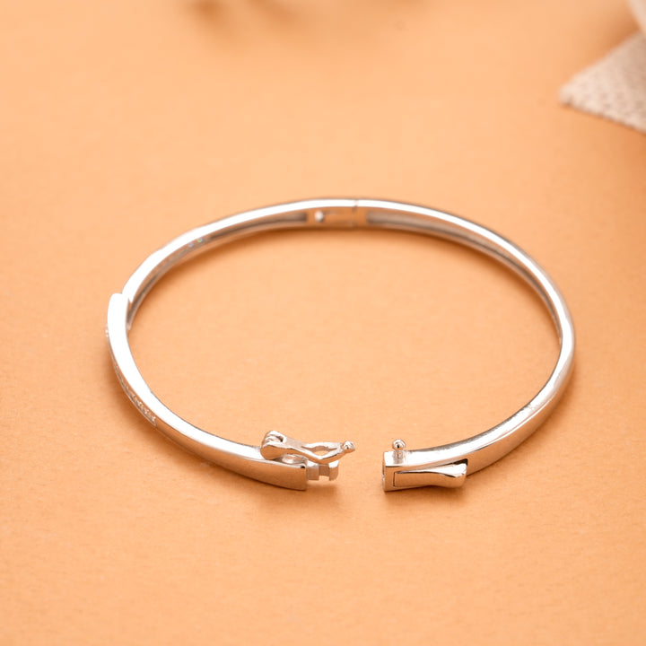 Bypass Pave Design Silver Kada