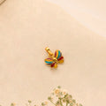 Minimalist Multicolour Butterfly Golden Pendant