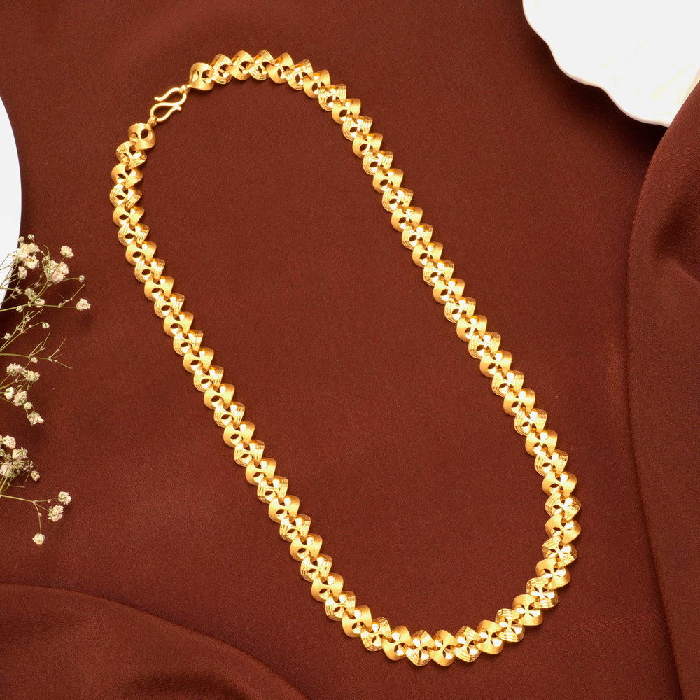 Modern Solid Pattern Gold Chain