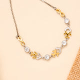 Modern Two Tone Floral Design with Infinity Bracelet