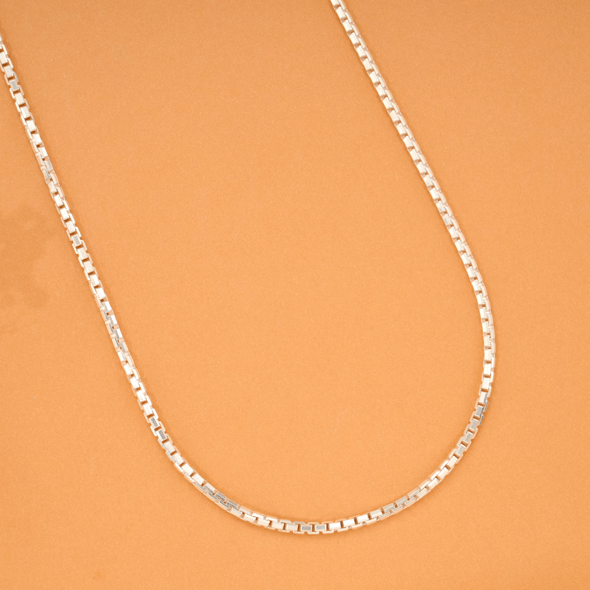 Slim Box Link Design Silver Chain